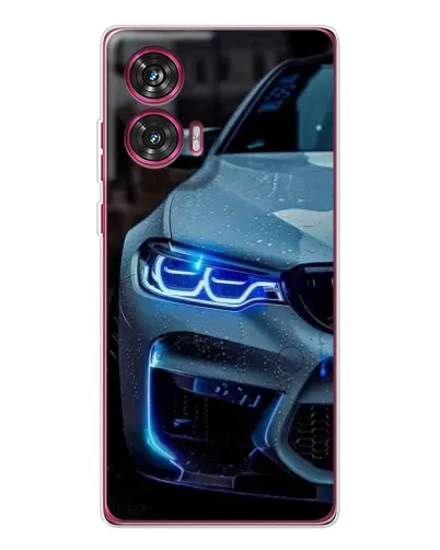 Чехол для Motorola Edge 50 Fusion с картинкой «Взгляд BMW с синими фарами»