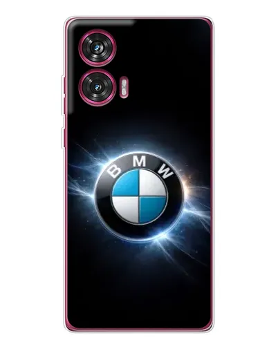 Чехол для Motorola Edge 50 Fusion с картинкой «BMW — неоновое сияние»