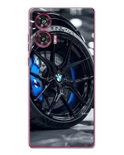 Чехол для Motorola Edge 50 Fusion с картинкой «Колесо BMW вблизи»