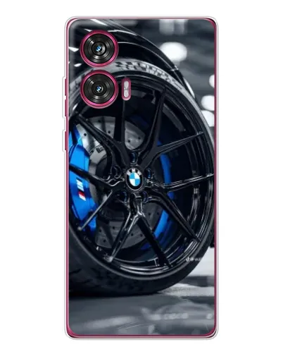 Чехол для Motorola Edge 50 Fusion с картинкой «Колесо BMW вблизи»