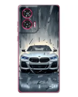 Чехол для Motorola Edge 50 Fusion с картинкой «BMW в свете фар»