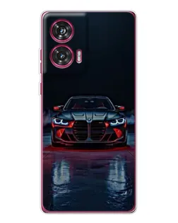 Чехол для Motorola Edge 50 Fusion с картинкой «BMW на мокрой дороге»
