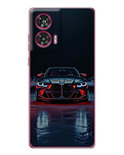Чехол для Motorola Edge 50 Fusion с картинкой «BMW на мокрой дороге»