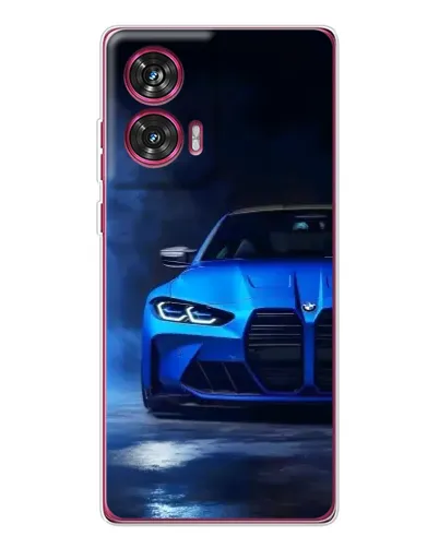 Чехол для Motorola Edge 50 Fusion с картинкой «Голубая BMW M4»