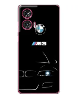 Чехол для Motorola Edge 50 Fusion с картинкой «Минималистичный принт BMW M3»