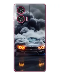 Чехол для Motorola Edge 50 Fusion с картинкой «BMW в дыму»