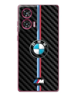 Чехол для Motorola Edge 50 Fusion с картинкой «Эмблема BMW и карбон»