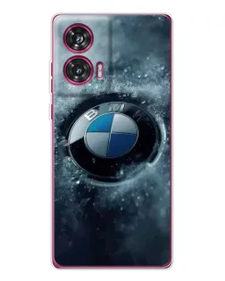 Чехол для Motorola Edge 50 Fusion с картинкой «Логотип BMW — лед»