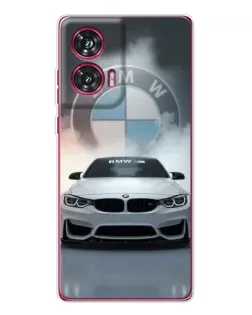 Чехол для Motorola Edge 50 Fusion с картинкой «BMW в белом дыму»