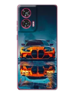 Чехол для Motorola Edge 50 Fusion с картинкой «BMW — золотая эмблема»