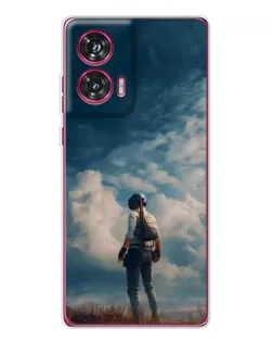 Чехол для Motorola Edge 50 Fusion с картинкой «Герой PUBG на скале» Чехол для Motorola Edge 50 Fusion с картинкой «Герой PUBG на скале»