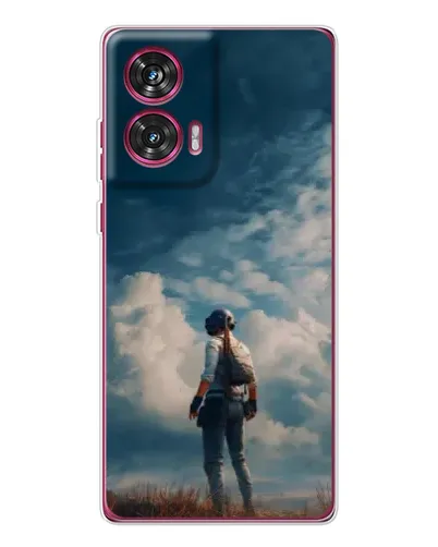 Чехол для Motorola Edge 50 Fusion с картинкой «Герой PUBG на скале» Чехол для Motorola Edge 50 Fusion с картинкой «Герой PUBG на скале»
