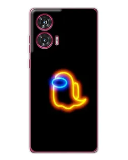 Чехол для Motorola Edge 50 Fusion с картинкой «Among Us неоновое сияние»