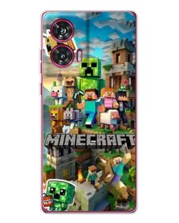 Чехол для Motorola Edge 50 Fusion с картинкой «Замок Minecraft»