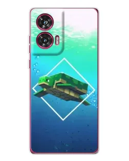 Чехол для Motorola Edge 50 Fusion с картинкой «Черепаха Minecraft»