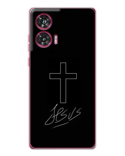 Чехол для Motorola Edge 50 Fusion с картинкой «Графический крест Jesus» Чехол для Motorola Edge 50 Fusion с картинкой «Графический крест Jesus»