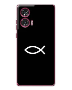 Чехол для Motorola Edge 50 Fusion с картинкой «Символ рыбы Jesus»