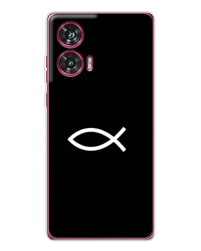 Чехол для Motorola Edge 50 Fusion с картинкой «Символ рыбы Jesus» Чехол для Motorola Edge 50 Fusion с картинкой «Символ рыбы Jesus»