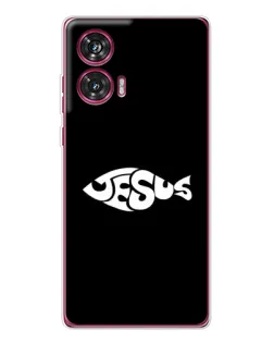 Чехол для Motorola Edge 50 Fusion с картинкой «Рыба Jesus»