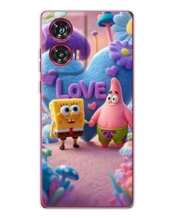 Чехол для Motorola Edge 50 Fusion с картинкой «Губка Боб Патрик»