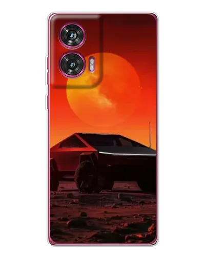 Чехол для Motorola Edge 50 Fusion с картинкой «Cybertruck на Марсе»