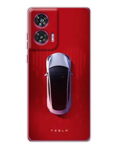 Чехол для Motorola Edge 50 Fusion с картинкой «Tesla Top View»