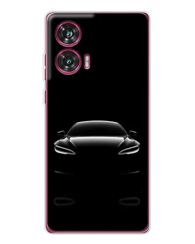 Чехол для Motorola Edge 50 Fusion с картинкой «Силуэт Tesla Night»