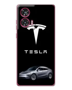 Чехол для Motorola Edge 50 Fusion с картинкой «Tesla Model Y»