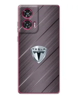 Чехол для Motorola Edge 50 Fusion с картинкой «Металлическая текстура Tesla»