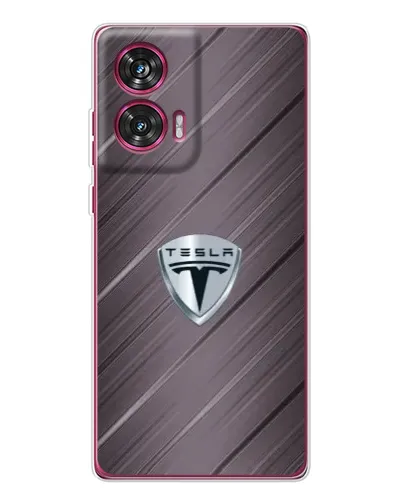 Чехол для Motorola Edge 50 Fusion с картинкой «Металлическая текстура Tesla»