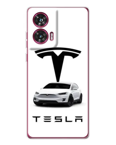 Чехол для Motorola Edge 50 Fusion с картинкой «Tesla White Style»