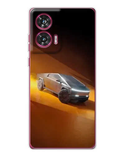 Чехол для Motorola Edge 50 Fusion с картинкой «Cybertruck в пустыне»