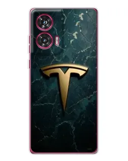 Чехол для Motorola Edge 50 Fusion с картинкой «Мраморная Tesla Gold»