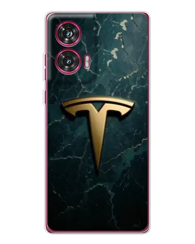 Чехол для Motorola Edge 50 Fusion с картинкой «Мраморная Tesla Gold»