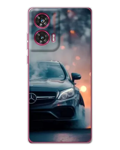 Чехол для Motorola Edge 50 Fusion с картинкой «Mercedes — ночной город»