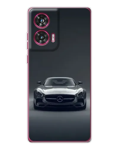 Чехол для Motorola Edge 50 Fusion с картинкой «Mercedes на черном»