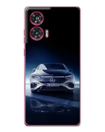 Чехол для Motorola Edge 50 Fusion с картинкой «Ночной Mercedes EQ»