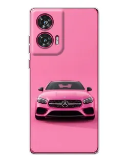 Чехол для Motorola Edge 50 Fusion с картинкой «Розовый Mercedes AMG»