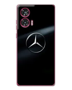 Чехол для Motorola Edge 50 Fusion с картинкой «Mercedes на металле»