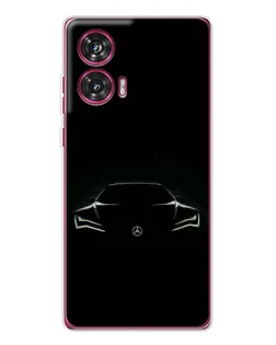 Чехол для Motorola Edge 50 Fusion с картинкой «Mercedes — силуэт авто»