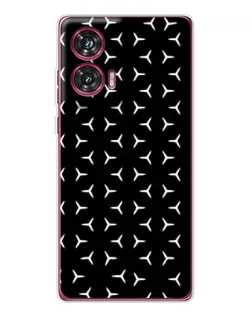 Чехол для Motorola Edge 50 Fusion с картинкой «Mercedes паттерн звезд»