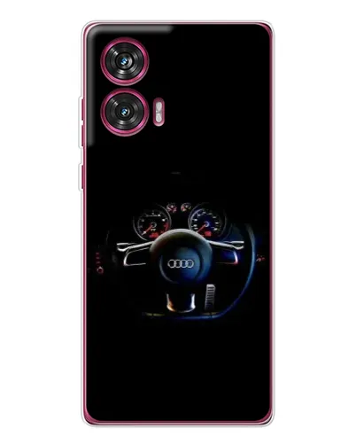 Чехол для Motorola Edge 50 Fusion с картинкой «Салон Audi — руль»