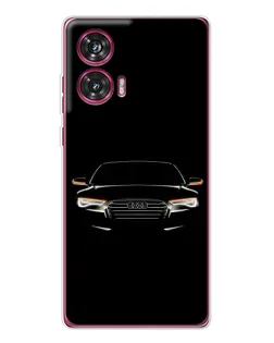 Чехол для Motorola Edge 50 Fusion с картинкой «Audi — ночной контур» Чехол для Motorola Edge 50 Fusion с картинкой «Audi — ночной контур»