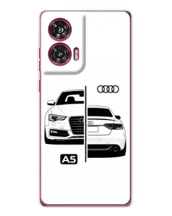 Чехол для Motorola Edge 50 Fusion с картинкой «Audi — контрастный дизайн» Чехол для Motorola Edge 50 Fusion с картинкой «Audi — контрастный дизайн»