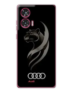 Чехол для Motorola Edge 50 Fusion с картинкой «Графика — пантера и Audi» Чехол для Motorola Edge 50 Fusion с картинкой «Графика — пантера и Audi»