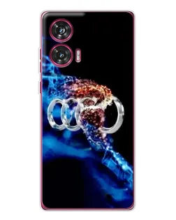 Чехол для Motorola Edge 50 Fusion с картинкой «Энергия лого Audi» Чехол для Motorola Edge 50 Fusion с картинкой «Энергия лого Audi»