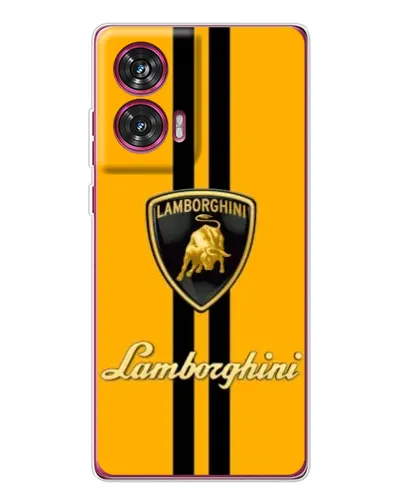 Чехол для Motorola Edge 50 Fusion с картинкой «Lamborghini Stripe желтый»