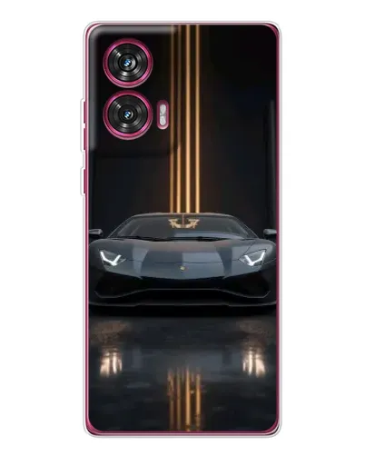 Чехол для Motorola Edge 50 Fusion с картинкой «Lamborghini золотые линии»