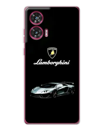 Чехол для Motorola Edge 50 Fusion с картинкой «Логотип Lamborghini классика»