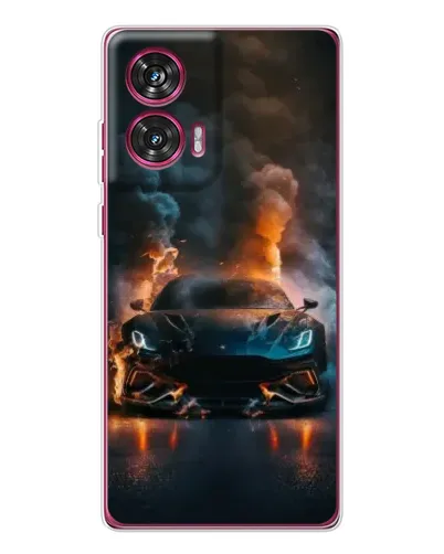 Чехол для Motorola Edge 50 Fusion с картинкой «Lamborghini дымная эстетика»